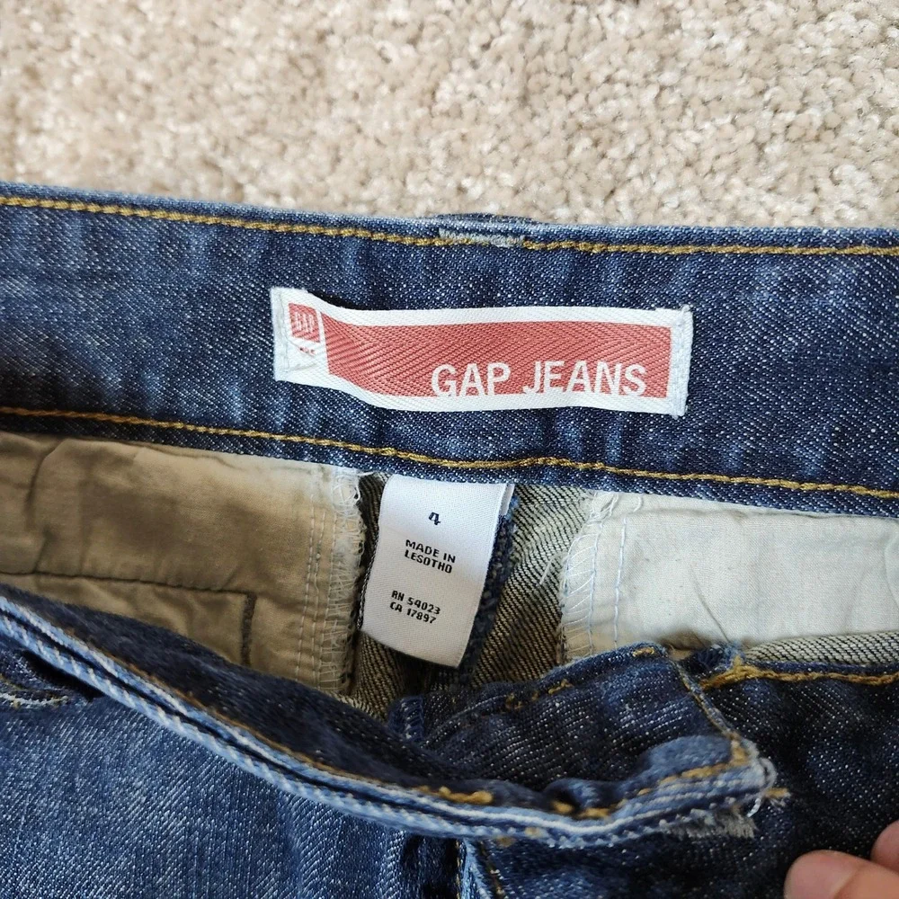 Y2K Vintage GAP Jeans Denim Mini Skirt Blue‎ Jean Low Rise Size 4